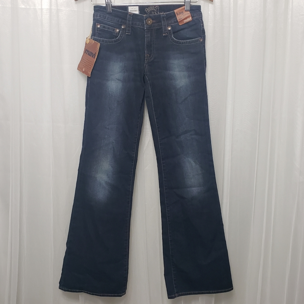 Mavi Jeans NWT Sz 27 Kay Flare Dark Wash - Picture 3 of 16